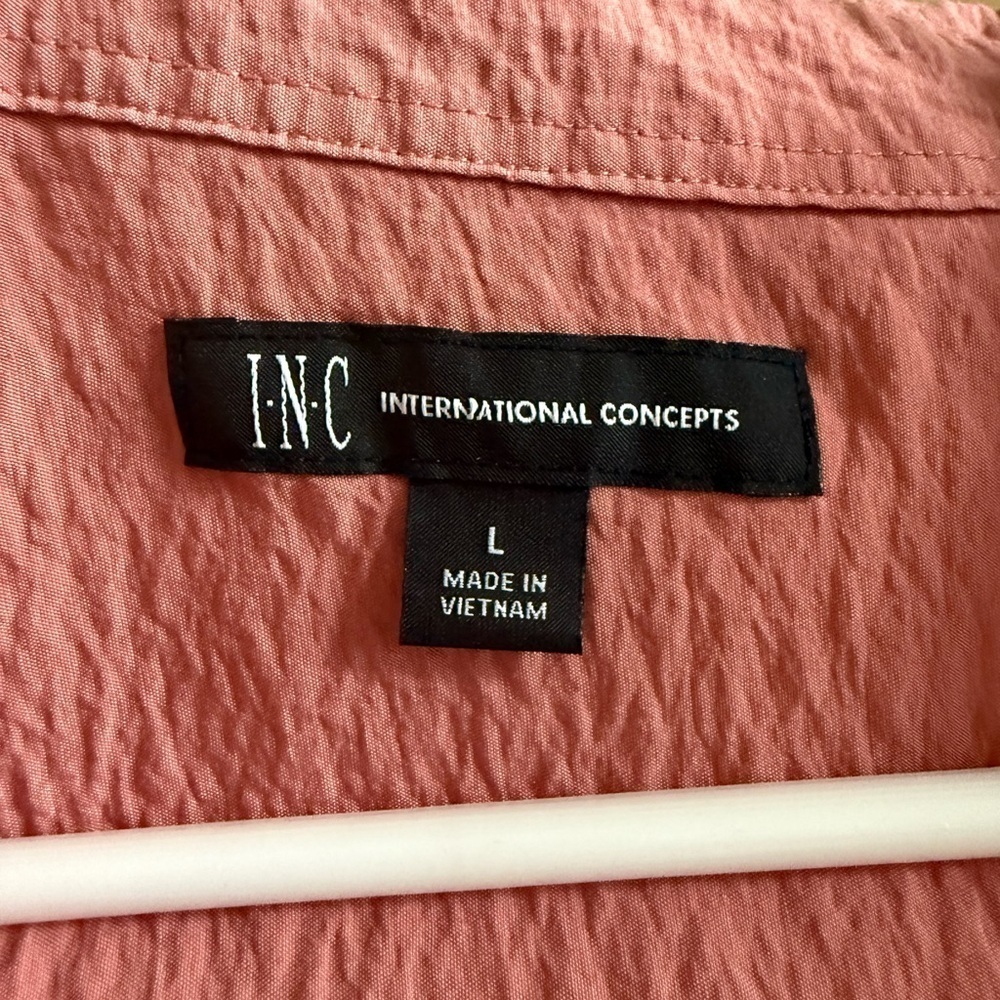 INC International Concepts Pink Casual Button Down Shirt - Picture 3 of 4
